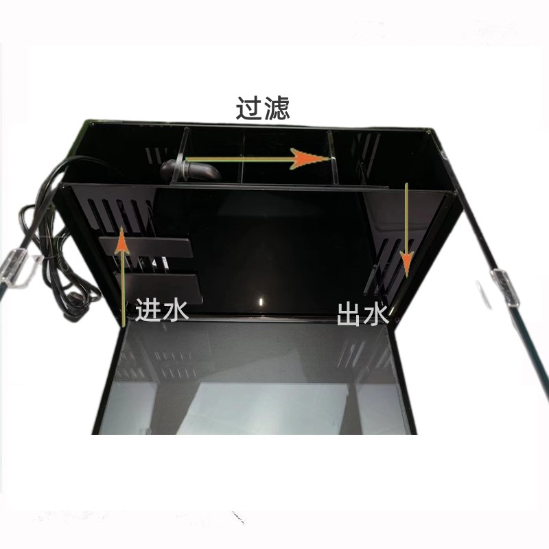 乌龟生态缸玻璃 免换水鱼龟混养缸养乌龟专用缸家用 乌龟屋饲养箱