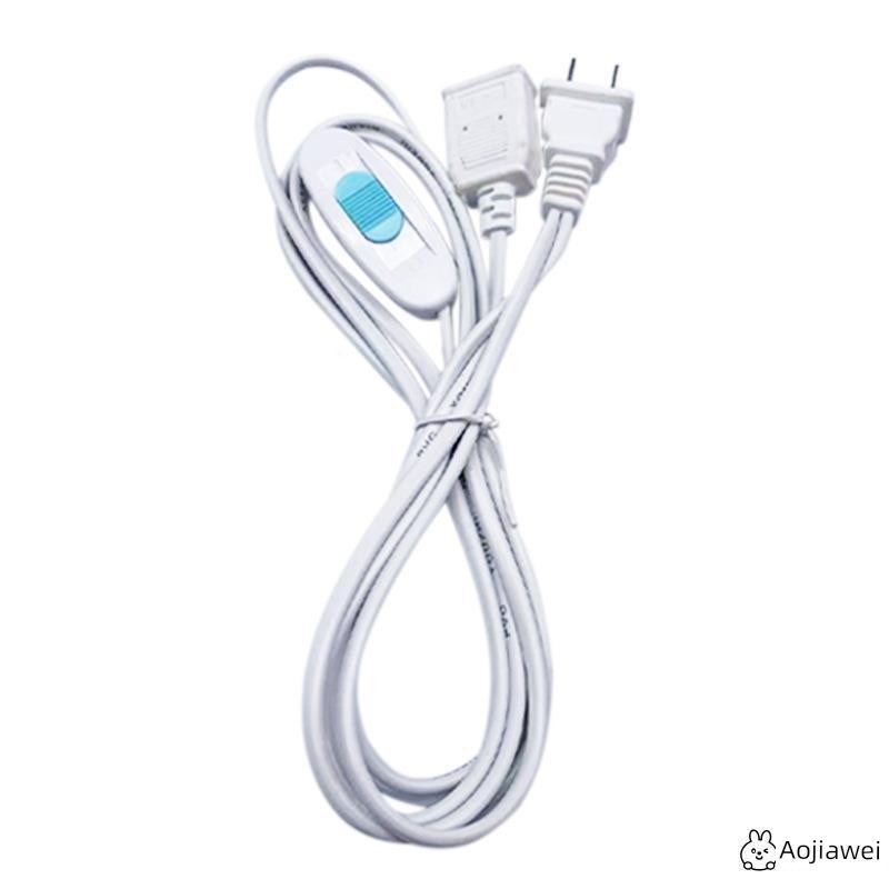 延长线带开关通用小吊扇电风扇加长开关线手机充电监X控电源连接