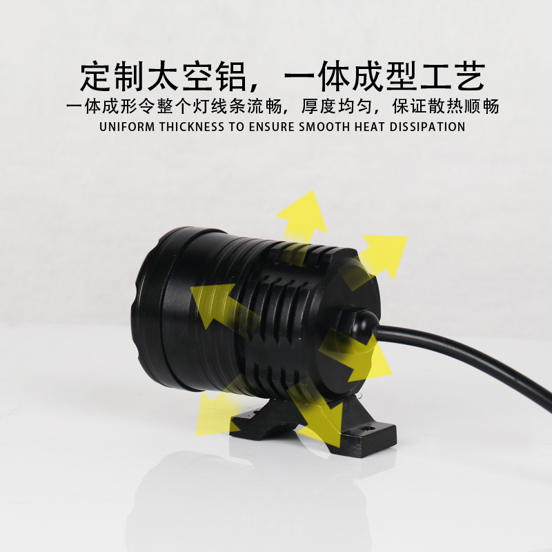 60W电动车前大灯外置射灯超亮12V60V鬼火摩托车LSED大灯强光激光