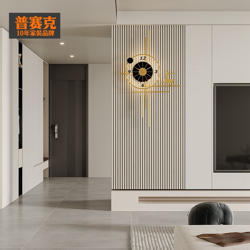 2024新款网红大气家用时尚餐厅创意现代简约钟表挂钟客厅挂墙时钟