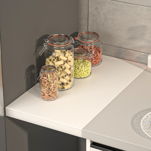 厨房夹缝挡板冰箱侧缝隙隔板台面加宽延伸板桌面可定制填充置物板