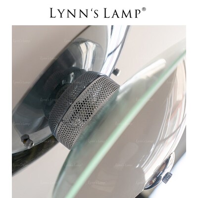 Lynns立意 复古玻璃吸顶灯 卧室书房包豪斯中古led圆形入户走廊