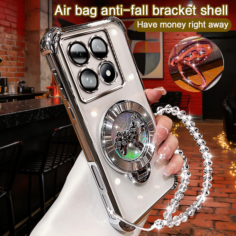 小米14tpro手机壳国外版全包电镀磁吸支架新年马上有钱高级感【14TPRO国外版】男女通用轻薄简约个性保护壳