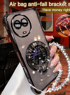 realmev50s手机壳高级感全包电镀新年磁吸支架马上有钱男女通用防指纹防汗耐磨网红爆款保护套【REALMEV50S】
