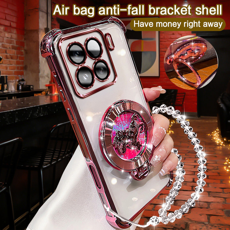 小米15手机壳全包电镀磁吸支架新年马上有钱高级感小米15男女通用防指纹防汗耐磨网红同款潮流保护壳