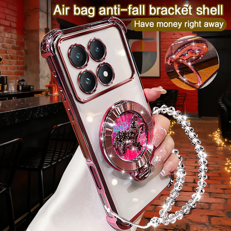 小米 14T PRO/xiaomi 14t pro 手机壳新年外壳防摔壳磁吸支架带手链气囊保护高级感网红同款手机套