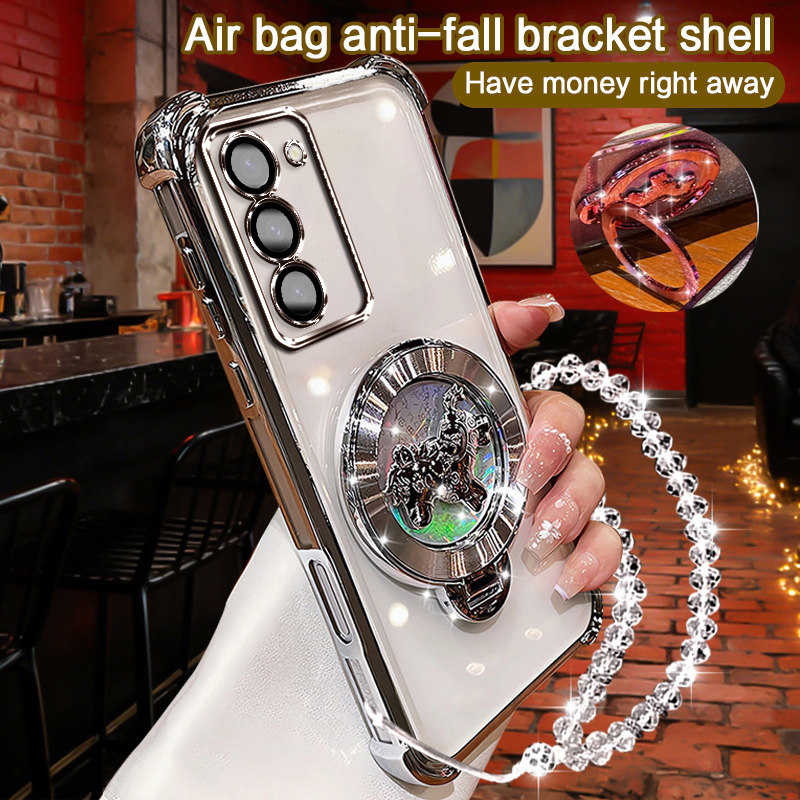 三星s25fe手机壳全包电镀磁吸支架新年马上有钱高级感【S25FE】男女通用防刮防摔轻薄简约个性创意保护壳