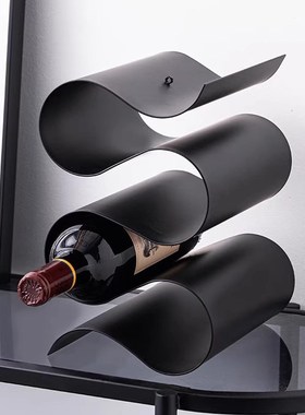 轻奢高档红酒架h摆件家居客厅酒柜餐厅餐边柜葡萄酒架高级感装饰