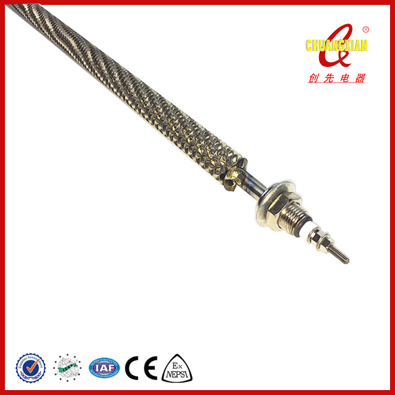 厂家直销空气干烧高温工业不锈钢220发热管双头翅片加热管加热棒