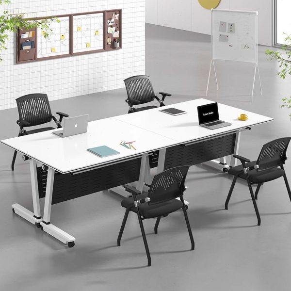 培训桌椅组合课桌移动办公桌长条桌多功能拼接会议桌可折叠培训桌