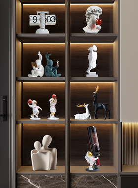 轻奢高档家居展示柜o装饰品摆件现代玄关客厅酒柜电视柜桌面小摆