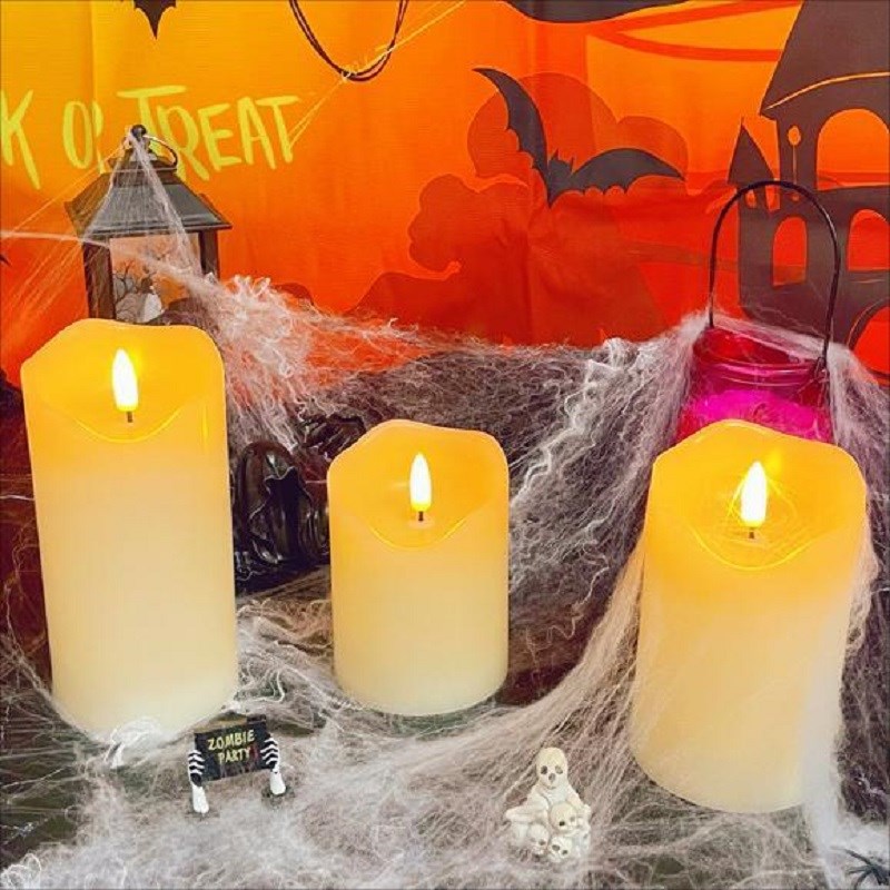 波浪口遥控电池仿真蜡烛灯浪漫场景桌面氛围小夜灯摄影婚礼布置