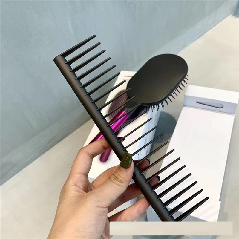 适配戴森气囊梳子按o摩头皮气垫梳防静电长发宽齿梳造型两件套装