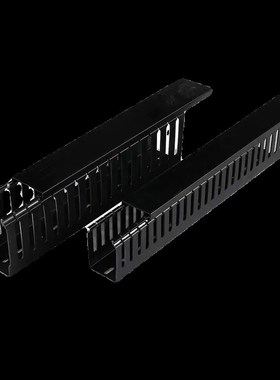 pvc工业线槽控制柜阻燃方形走线理黑色行线槽2F5*3035*40*50*60x8