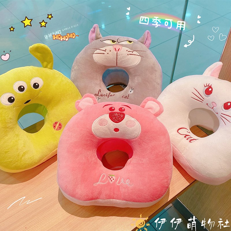草莓熊午c睡枕办公室女生午休神器小学生趴睡枕桌上午睡枕头抱枕
