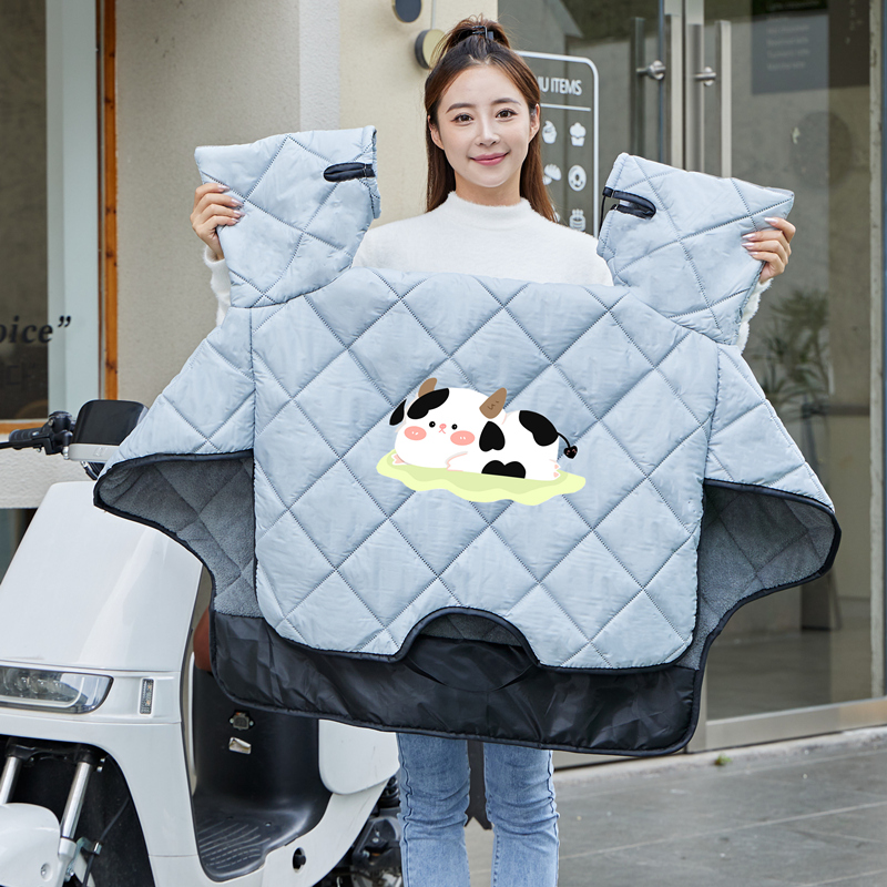 电动车挡风被冬季加绒加厚摩托电动车挡风防风罩冬款防雨防水冬天