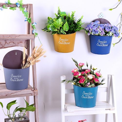 铁艺壁挂花篮摆件挂壁花盆铁艺吊盆挂篮悬挂吊墙上墙壁挂墙装饰花