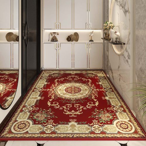 高端入户门地垫定制可裁剪玄关进门门垫防滑红色喜庆家用地毯新款