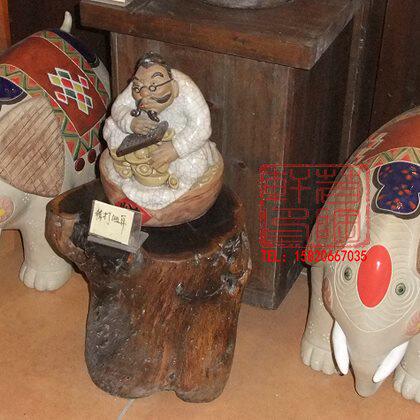 陶瓷工艺品 石湾公仔 缤纷象 大象