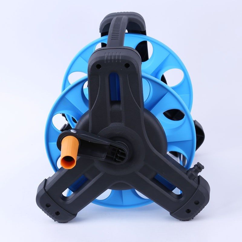 洗车水管收纳架子塑料转盘收纳车小号花园摇杆式省力卷管器