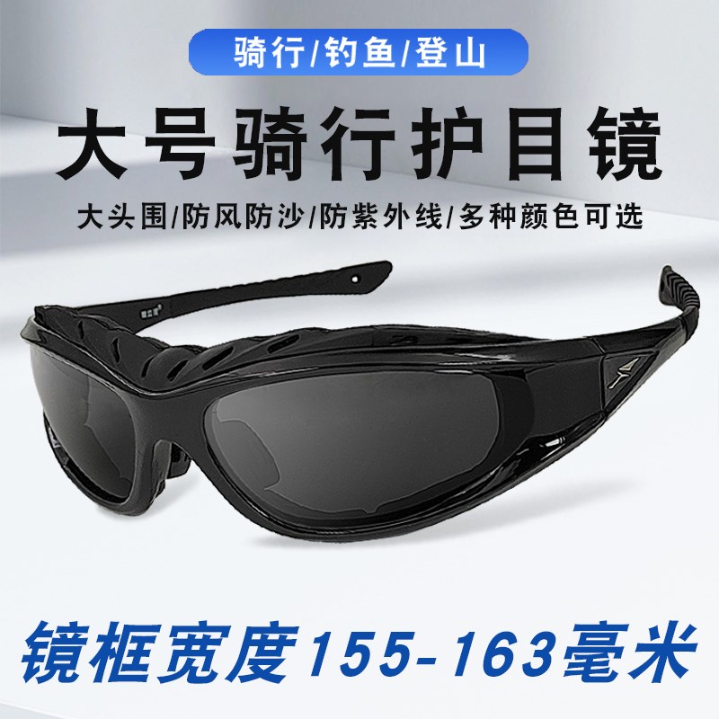 大脸骑行防风眼镜偏光q摩托车挡风沙护目镜日夜两用大号风镜太阳