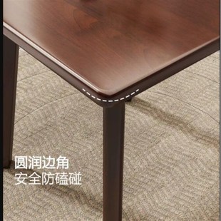 方桌全实木餐桌北欧商用圆形洽谈桌会议桌阳台茶桌奶茶店桌椅组合