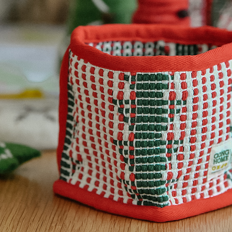 棉线编织收纳筐桌面玩具零食遥控器化妆品笔筒袜子整理方形小筐子