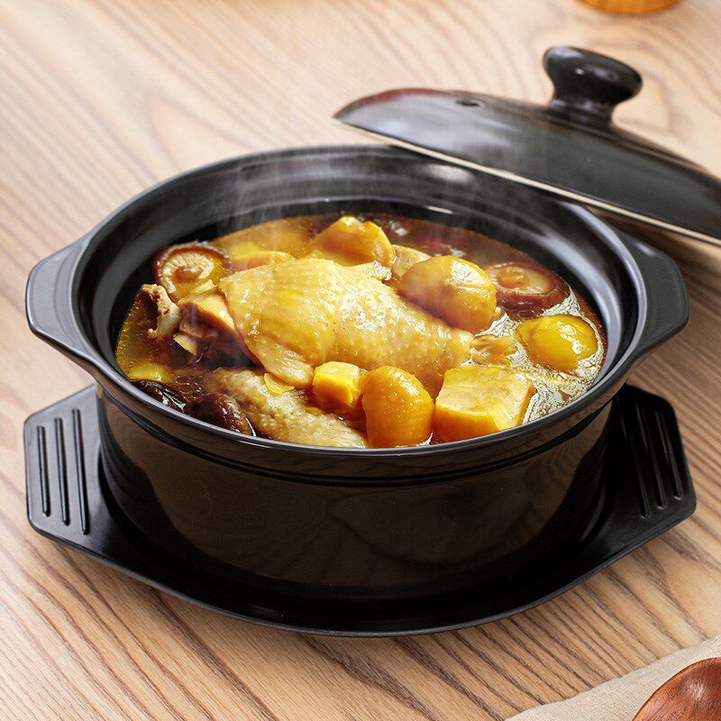 云南过桥米线麻辣烫鸡公煲砂锅菜单人小号沙锅商用耐高温干烧不裂