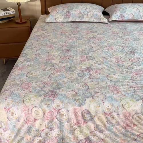 新款双面天丝%莱赛尔天丝床盖三件套床单四季通用全棉床罩