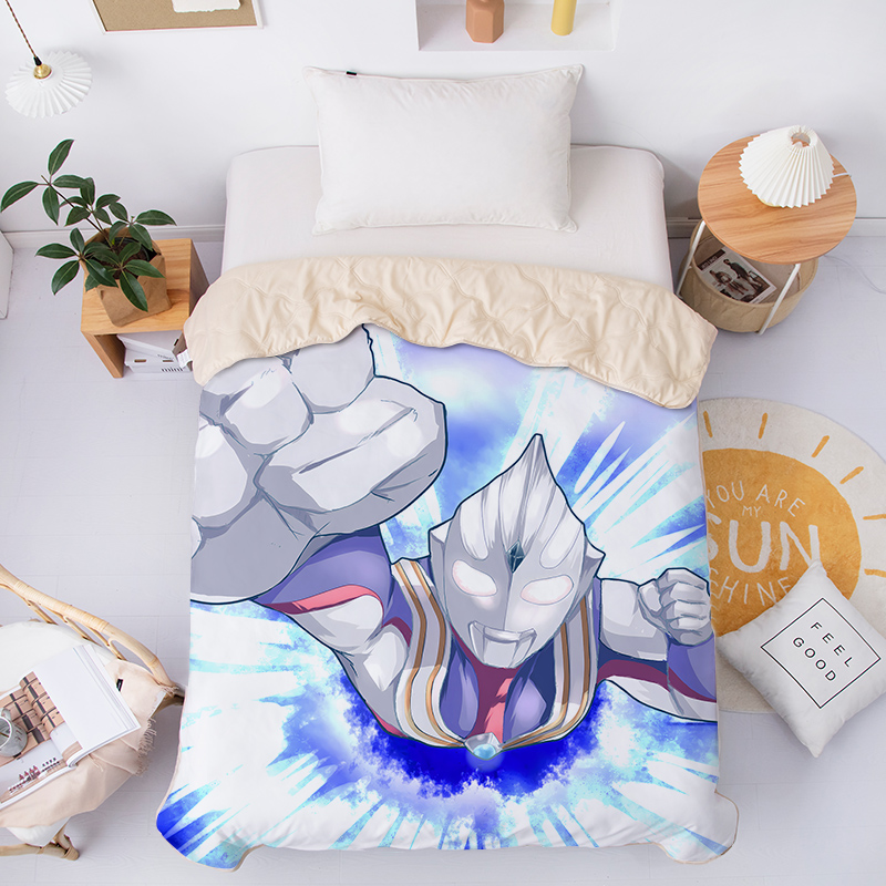 奥特曼卡通夏凉被空调被男孩学生宿舍夏季单人午睡薄被Z子水洗被