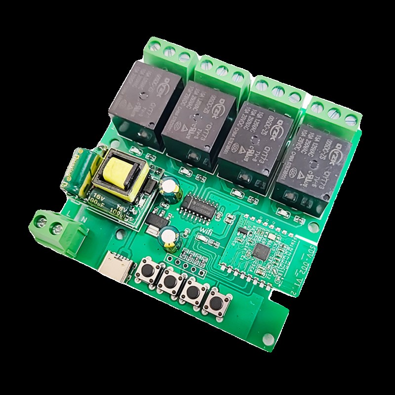 易微联wifi蓝牙四路继电器220v智能远程手机小爱遥控开关模块定时