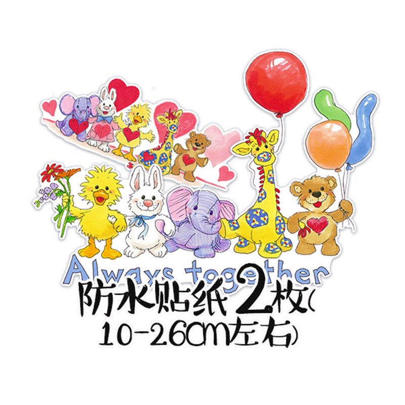 复古爱心熊吸铁冰箱贴/防水贴纸/可爱卡通磁吸家居装饰软磁力贴