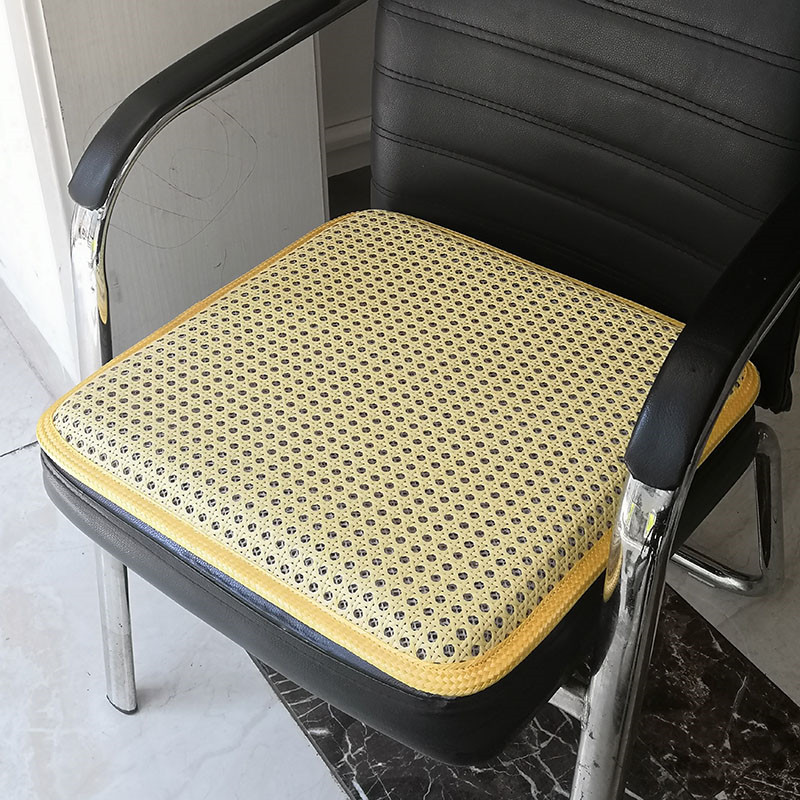 夏天汽车坐垫椅垫透气办公室凉席麻将座垫子车用单片弹簧夏季凉垫