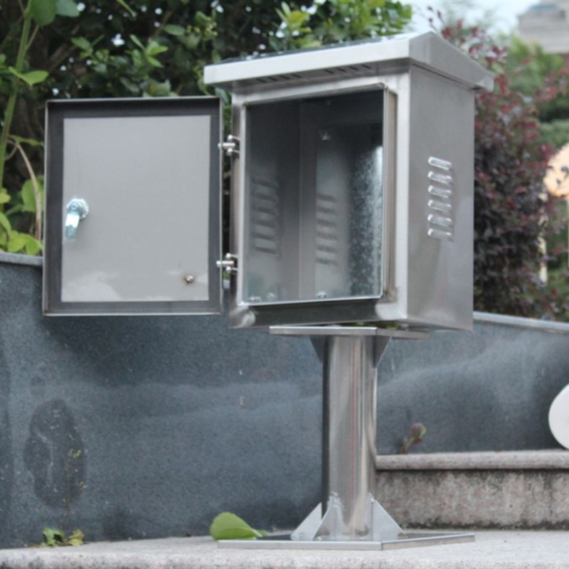 室外不锈钢落地配电箱户外防雨水立柱充电桩布线箱控制电箱40 30