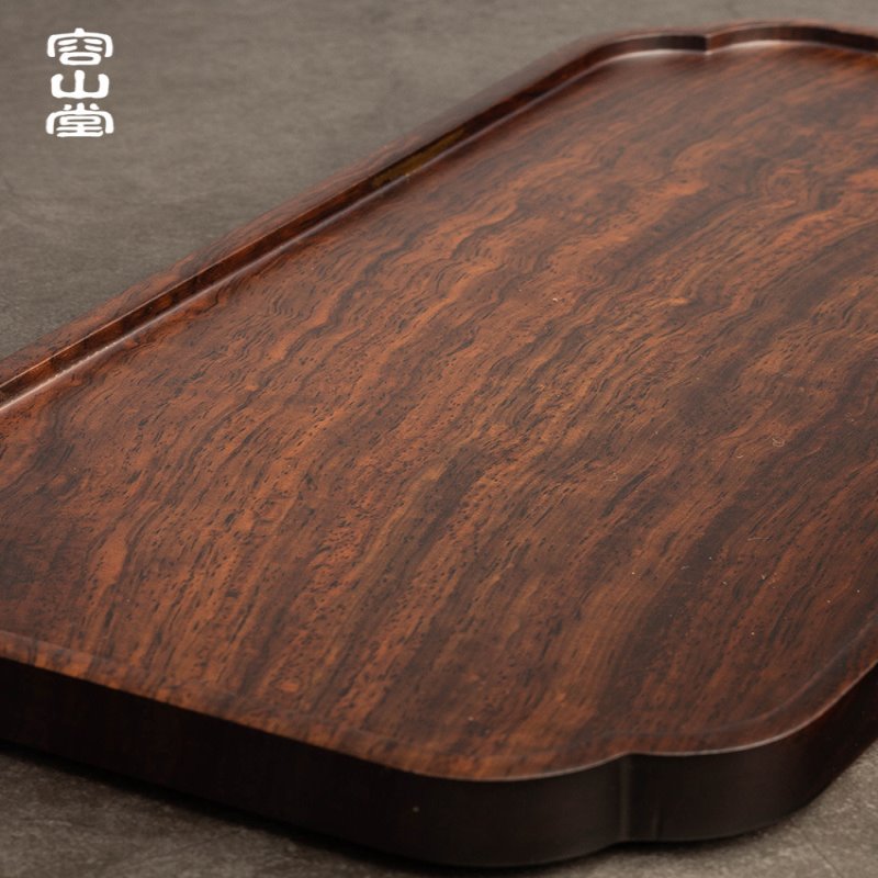 xyt茗末 整块实木茶盘黑檀木小茶台大小号家用干泡盘简约托盘