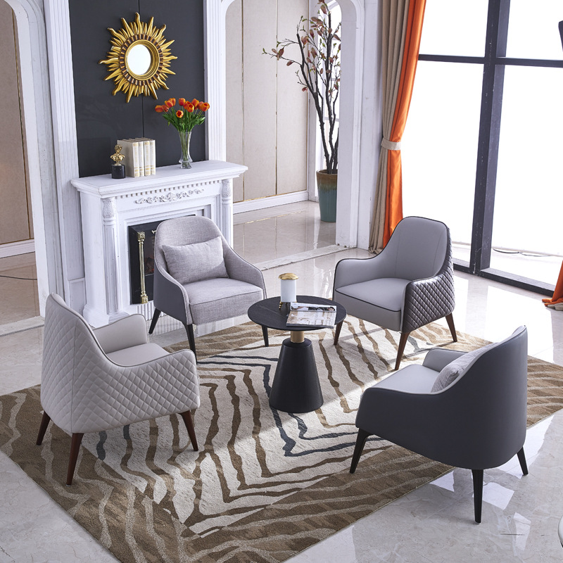 厂家直销意式沙发椅 实木单人沙发 酒店售楼部样板间设计师休闲椅