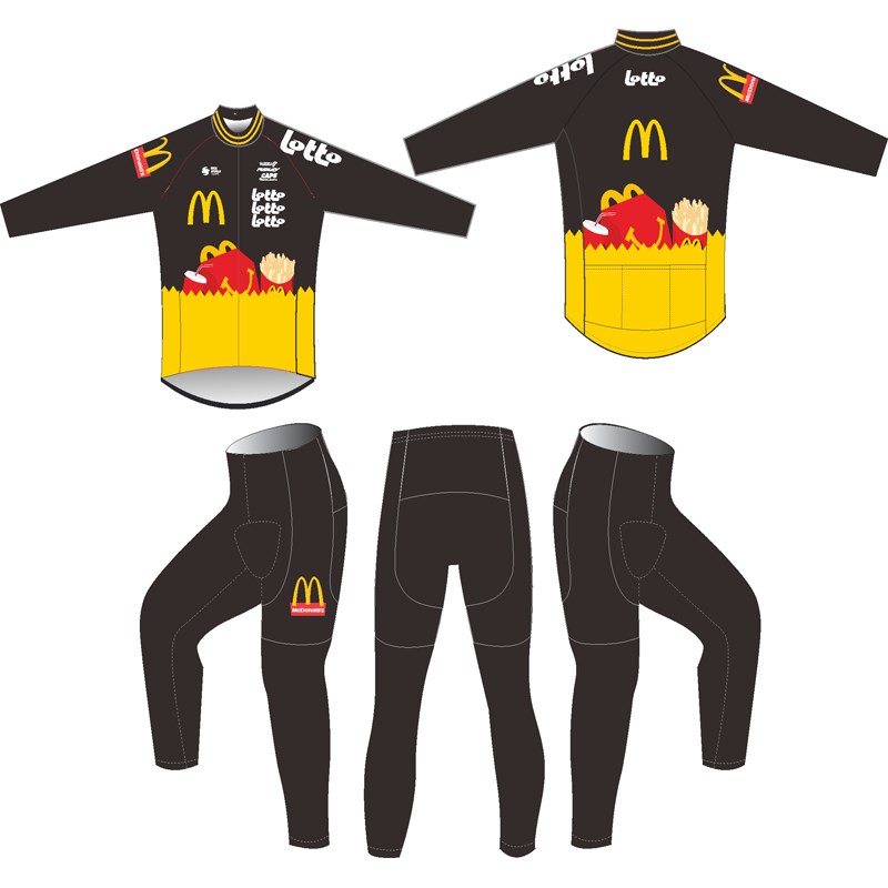 儿童骑行服自行车山地车平衡车运动服速干透N气长袖套装骑行屁股