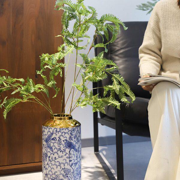 芙菡居品“见鹊有喜”青花瓷瓶新中式玄关客厅陶瓷花瓶摆件