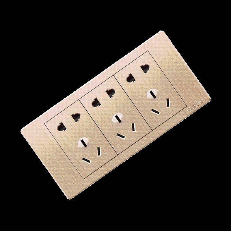 国际电工118型墙壁带开关插座面板多孔9九孔6六孔15孔十五孔7七孔