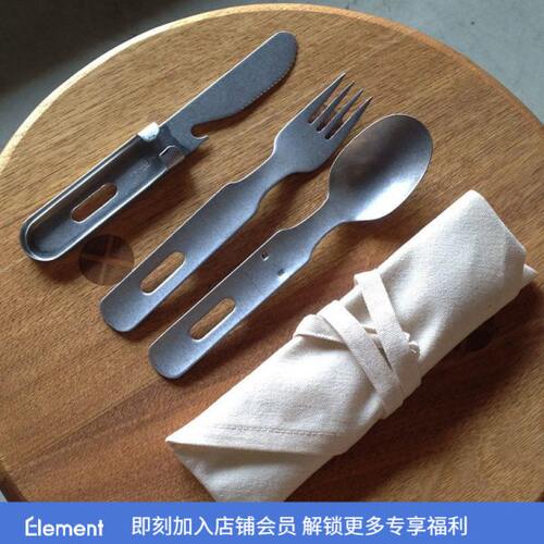 GSP TSUBAME CAMP CUTLERY 3PCS SET 户外便携餐具三件套叉子勺子