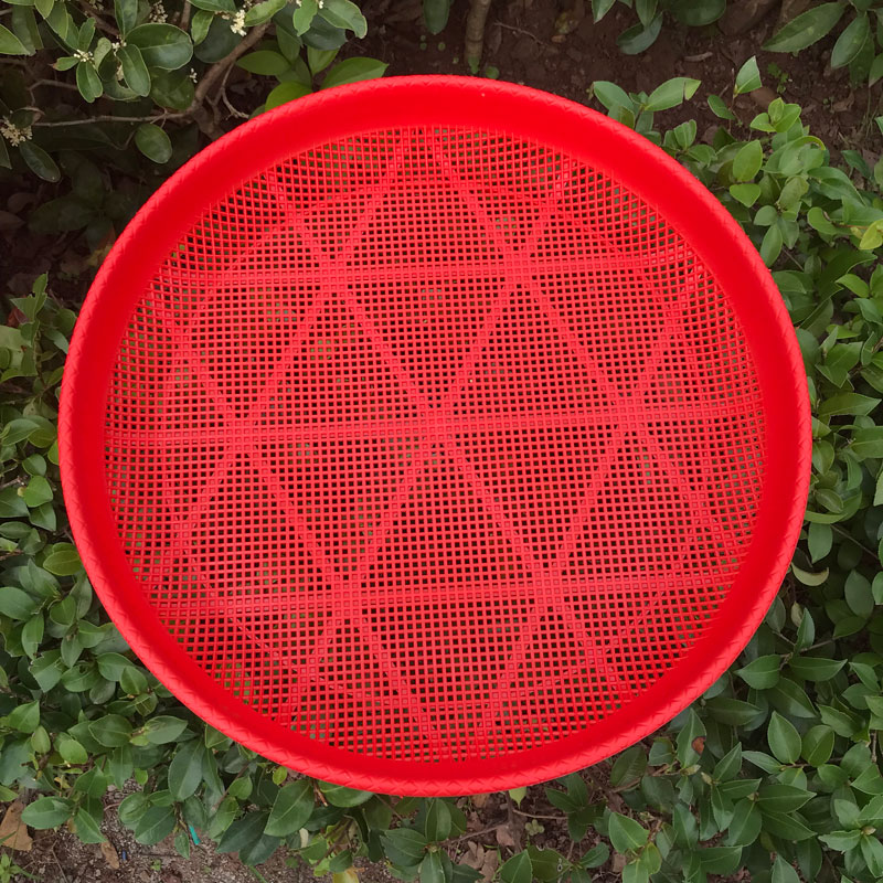 塑料筛子钢化新j料仿竹编面粉筛米筛黄豆筛收纳筐晾晒多用花椒筛