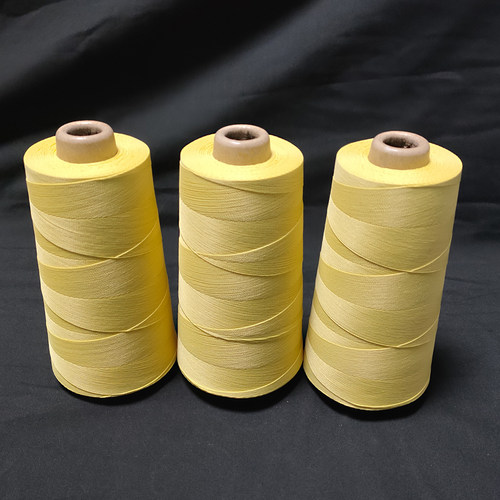 黄色芳纶1414纤高强度防火阻燃耐高温缝纫线耐磨电焊手套线缝