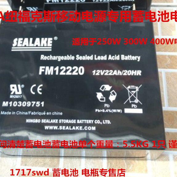SEALAKE电池 FM12220 12V22AH/20HR NFA纽福克斯多功能移电源电池