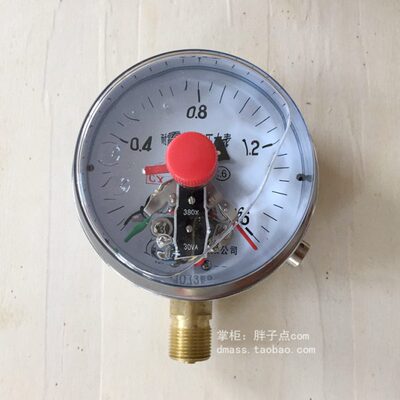 YNXC100耐震电接点压力表0-1.6MPA油压表接头M20*1.5磁助式30VA