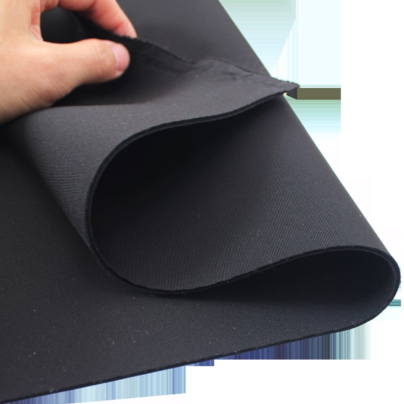 半米价 黑色太空棉布料高t档加厚夹层中空夹丝针织布空气层3D布料