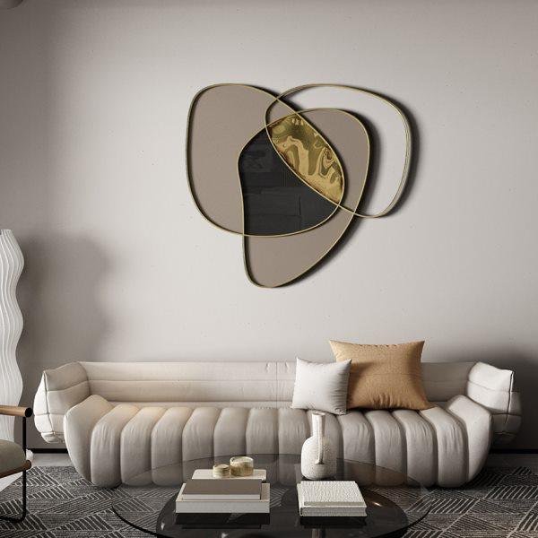 意式轻奢墙面装饰挂件金属立体壁挂客厅沙发玄关床头背景墙装饰品,家居饰品,壁饰,淘宝优惠券,粉丝福利购,淘宝优惠卷