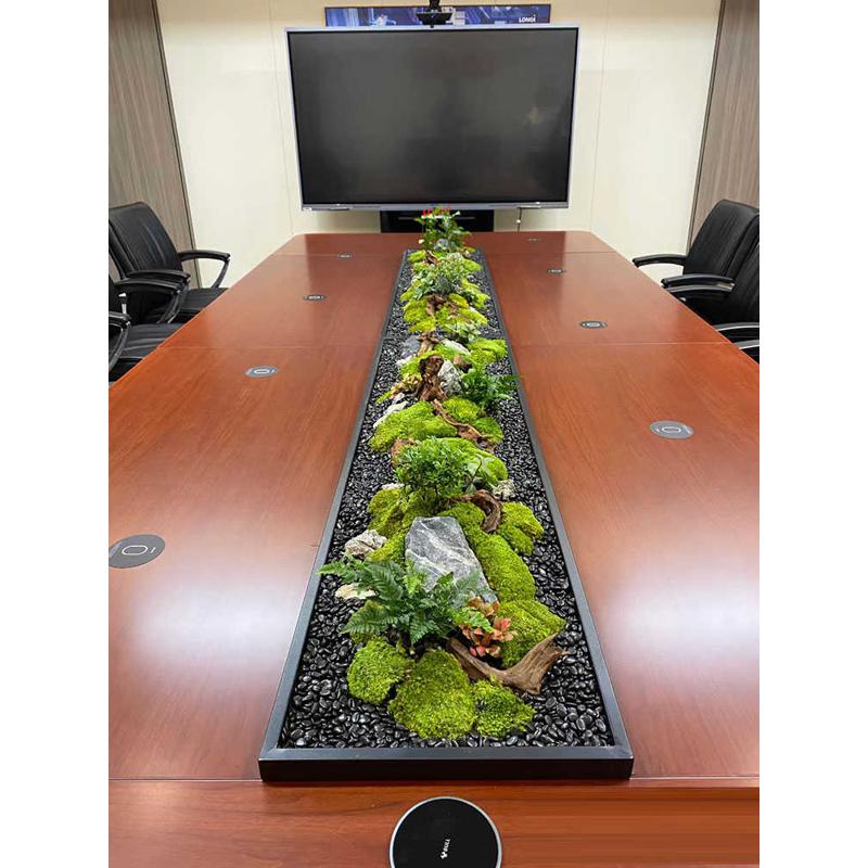 绿植装饰桌面摆h件办公桌会议室长桌微景观客餐厅苔藓造景定制包