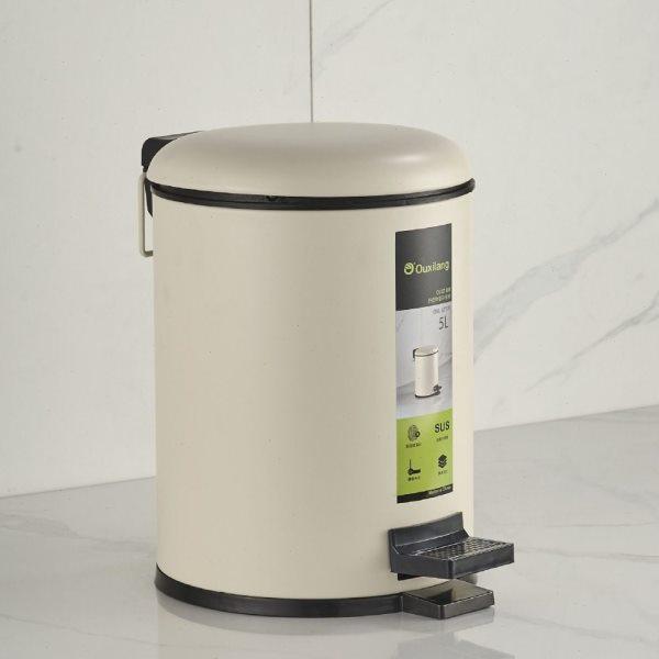 304不锈钢垃圾桶耐用圆盖静音端酒店用家用卧室脚踏垃圾桶3L5L8,家庭/个人清洁工具,感应垃圾桶,淘宝优惠券,粉丝福利购,淘宝优惠卷