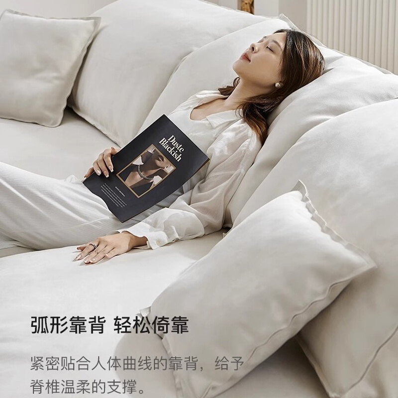 baxter布达佩斯沙发意式极简异形客厅设计师豆腐块奶油风布艺沙发