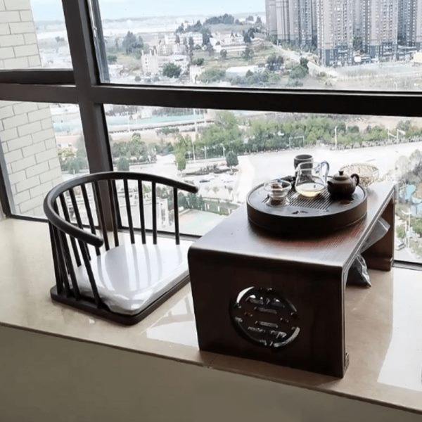 纯实木榻榻米实木茶几矮桌禅意桌飘窗盘腿桌古风和室桌炕桌可定制